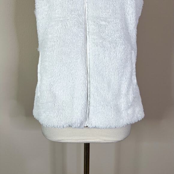 Patagonia | Los Gatos Fleece Fuzzy Birch White Zip Front Pocket Winter Vest L - Picture 4 of 12